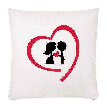 wedding day - Sofa pillowcase 17,3'' x 17,3'' (45 x 45 cm) - natural white - Front