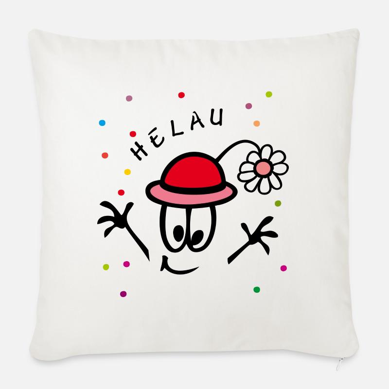 Karneval, Fasching, Comic - Sofakissenbezug 45 x 45 cm - Naturweiß 