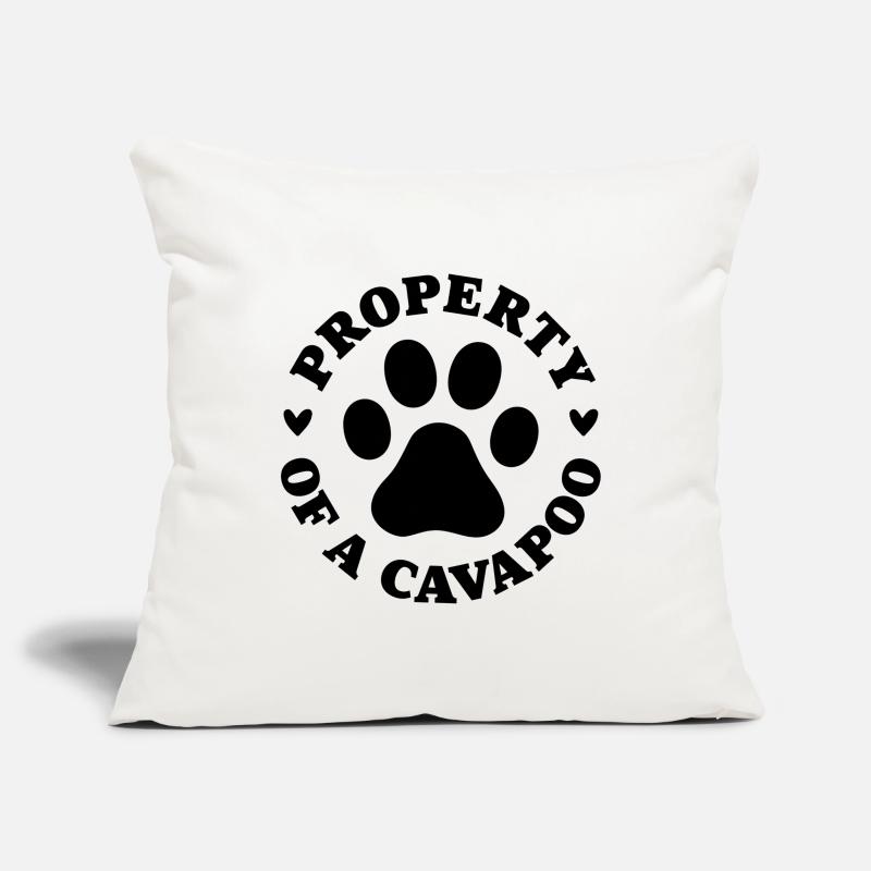 Eigentum eines Cavapoo Sofakissenbezug 45 x 45 cm