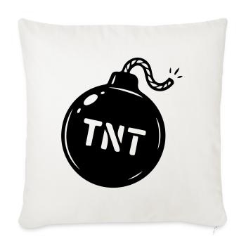 Bomb TNT Symbol - Sofa pillowcase 17,3'' x 17,3'' (45 x 45 cm) - natural white - Front