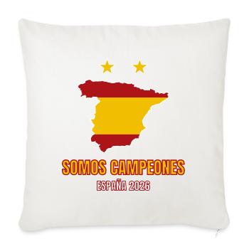 Somos Campeones España 2026 Football Fan T-Shirt - Sofa pillowcase 17,3'' x 17,3'' (45 x 45 cm) - natural white - Front