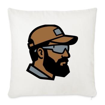 Handwerker Profil Logo - Sofakissenbezug 45 x 45 cm - Naturweiß  - Vorne