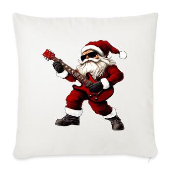 Gitarrist Weihnachten - Sofakissenbezug 45 x 45 cm - Naturweiß  - Vorne