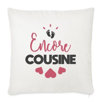 Encore cousine - Housse de coussin décorative 45 x 45 cm - blanc nature - Devant