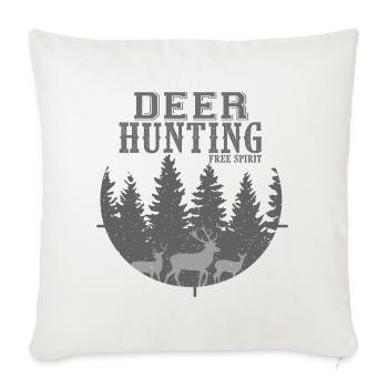 Chasse au cerf chasseur cool cadeau papa grand-père - Housse de coussin décorative 45 x 45 cm - blanc nature - Devant