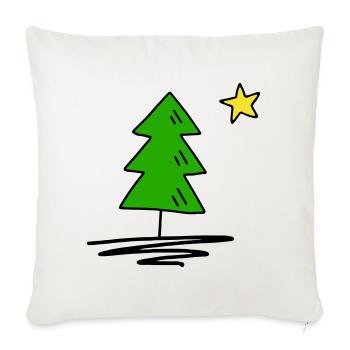Fir tree - Sofa pillowcase 17,3'' x 17,3'' (45 x 45 cm) - natural white - Front