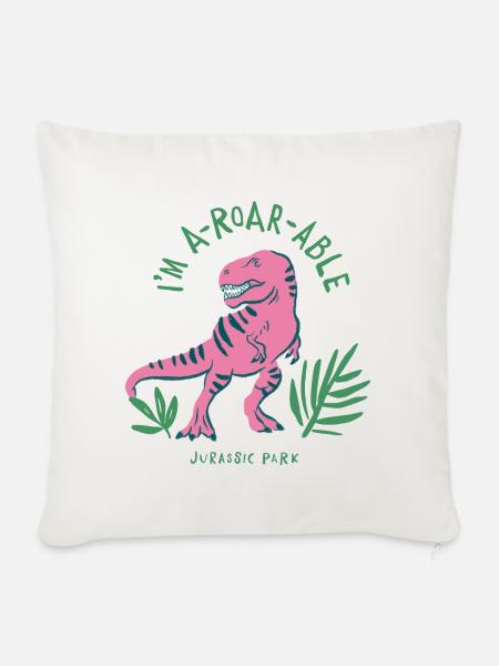 Jurassic Park T-Rex I'm A-ROAR-ABLE - Sofakissenbezug 45 x 45 cm - Naturweiß