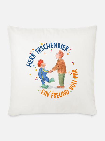 Das Sams Und Herr Taschenbier - Sofakissenbezug 45 x 45 cm - Naturweiß 