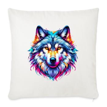Loup - Housse de coussin décorative 45 x 45 cm - blanc nature - Devant