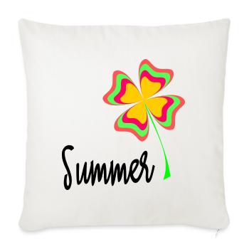 HOLIDAY. HAPPY HOLIDAYS. MISTRESS. MASTER. TEACHER - Sofa pillowcase 17,3'' x 17,3'' (45 x 45 cm) - natural white - Front