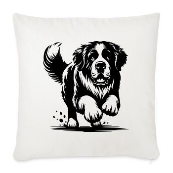 Saint-bernard - Housse de coussin décorative 45 x 45 cm - blanc nature - Devant