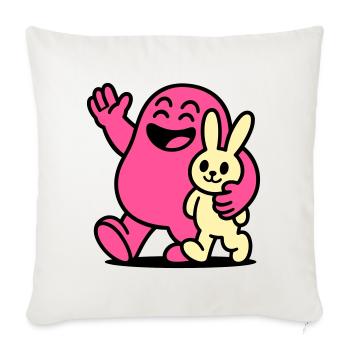 Happy Friends! - Sofa pillowcase 17,3'' x 17,3'' (45 x 45 cm) - natural white - Front