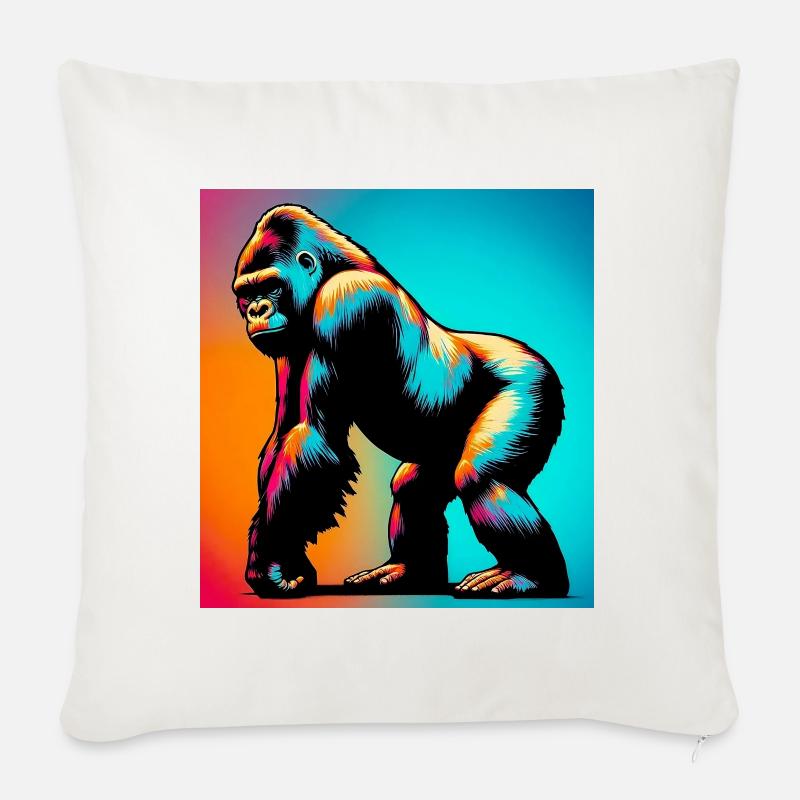 Gorilla - Sofakissenbezug 45 x 45 cm - Naturweiß 