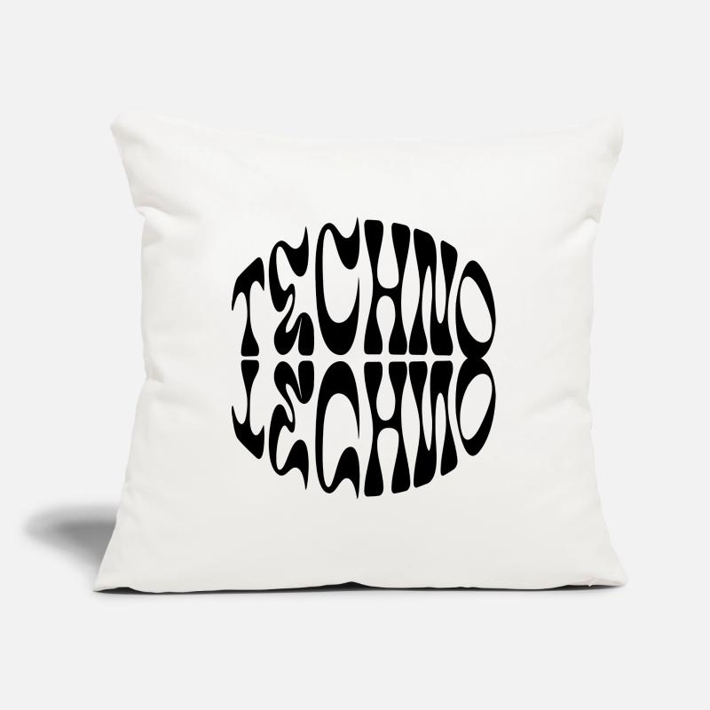 Conception de logo Techno liquid Housse de coussin décorative 45 x 45 cm