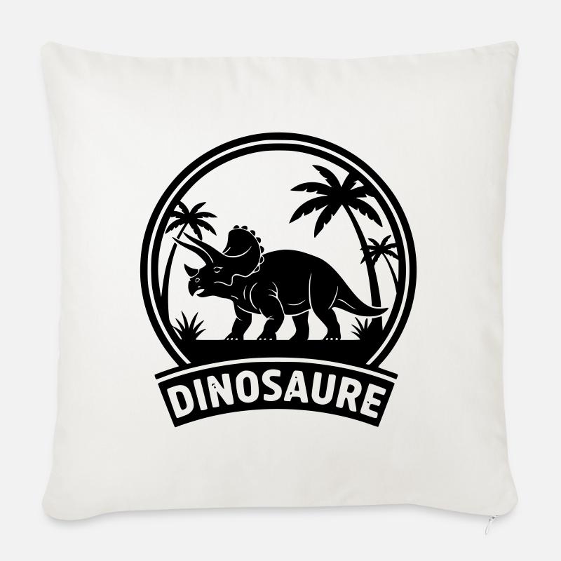 Dinosaur2 - Sofa pillowcase 17,3'' x 17,3'' (45 x 45 cm) - natural white