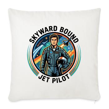 Logo du pilote à réaction - Housse de coussin décorative 45 x 45 cm - blanc nature - Devant
