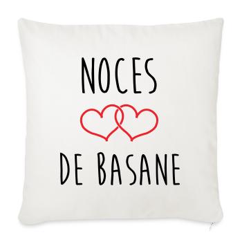 noces de basane 31 ans de mariage - Housse de coussin décorative 45 x 45 cm - blanc nature - Devant