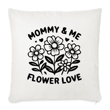 Mommy and Me Floral Matching Look - Sofa pillowcase 17,3'' x 17,3'' (45 x 45 cm) - natural white - Front