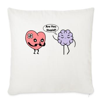 Learn Heart - Sofa pillowcase 17,3'' x 17,3'' (45 x 45 cm) - natural white - Front