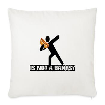 banque de hot-dog - Housse de coussin décorative 45 x 45 cm - blanc nature - Devant
