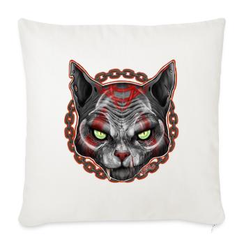 CHARIVARI Alley Cat V1 - Skull - Sofa pillowcase 17,3'' x 17,3'' (45 x 45 cm) - natural white - Front