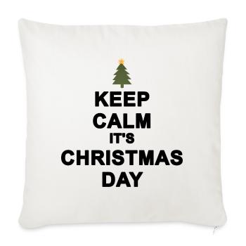 Keep calm Christmas - Sofa pillowcase 17,3'' x 17,3'' (45 x 45 cm) - natural white - Front