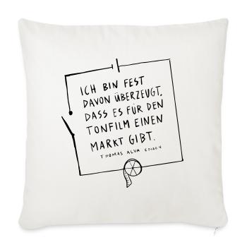 Thomas Edison Circuit - Sofa pillowcase 17,3'' x 17,3'' (45 x 45 cm) - natural white - Front