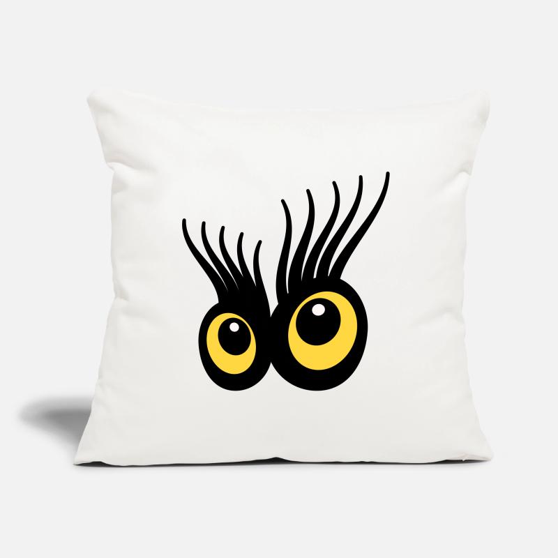 Yeux Housse de coussin décorative 45 x 45 cm