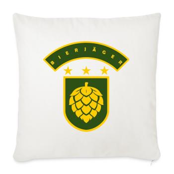 Bierjäger - Housse de coussin décorative 45 x 45 cm - blanc nature - Devant