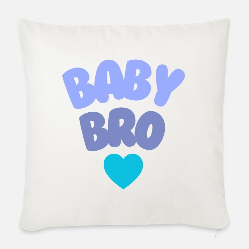 Baby Bro Love - Sofakissenbezug 45 x 45 cm - Naturweiß