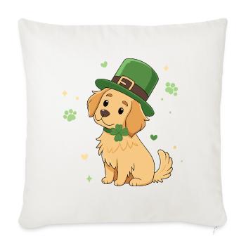 Lucky Irish Puppy - Sofa pillowcase 17,3'' x 17,3'' (45 x 45 cm) - natural white - Front