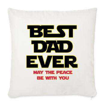 Best Dad Ever Neon Outline - Sofa pillowcase 17,3'' x 17,3'' (45 x 45 cm) - natural white - Front