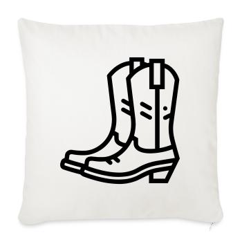 cowboy boots - Sofa pillowcase 17,3'' x 17,3'' (45 x 45 cm) - natural white - Front