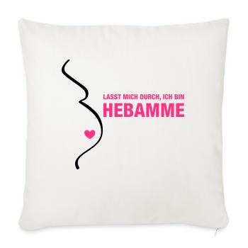 Hebamme - Sofakissenbezug 45 x 45 cm - Naturweiß  - Vorne
