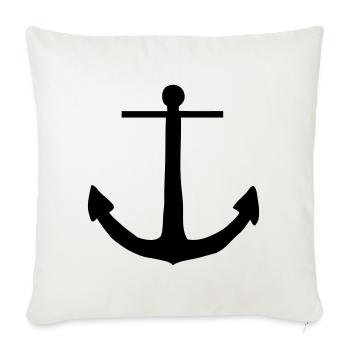 anker - Sofakissenbezug 45 x 45 cm - Naturweiß  - Vorne