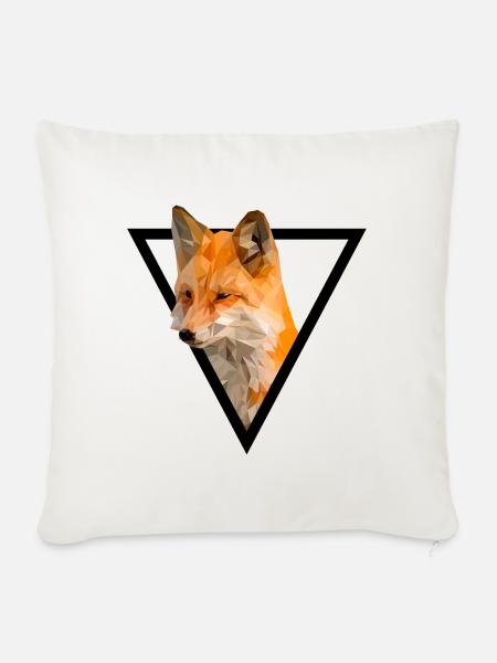 Fuchs - Sofakissenbezug 45 x 45 cm - Naturweiß 