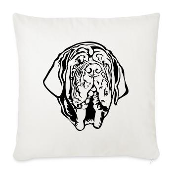 Mastino Napoletano Head - Sofa pillowcase 17,3'' x 17,3'' (45 x 45 cm) - natural white - Front