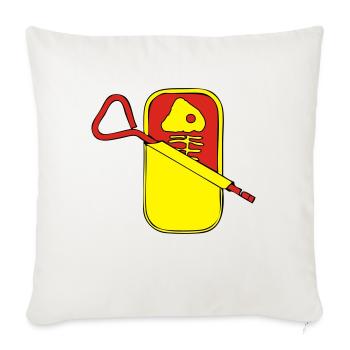 boîte de sardine - Housse de coussin décorative 45 x 45 cm - blanc nature - Devant