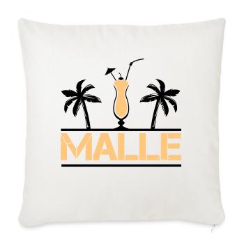 malle - Sofakissenbezug 45 x 45 cm - Naturweiß  - Vorne