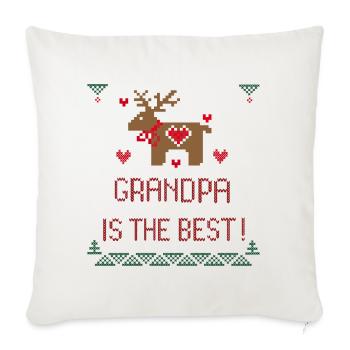 Noël moche Noël grand-père est le meilleur - Housse de coussin décorative 45 x 45 cm - blanc nature - Devant