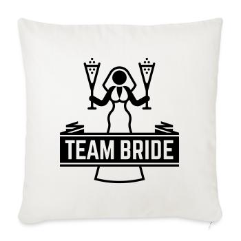 Team Bride Sparkling Wine Hen Night Bachelorette B - Sofa pillowcase 17,3'' x 17,3'' (45 x 45 cm) - natural white - Front