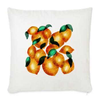 Südfrüchte - Sofakissenbezug 45 x 45 cm - Naturweiß  - Vorne