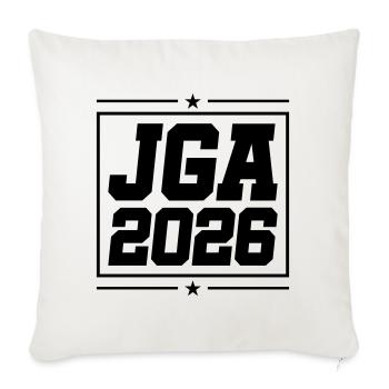Jga 2026 Enterrement de vie de garçon - Housse de coussin décorative 45 x 45 cm - blanc nature - Devant