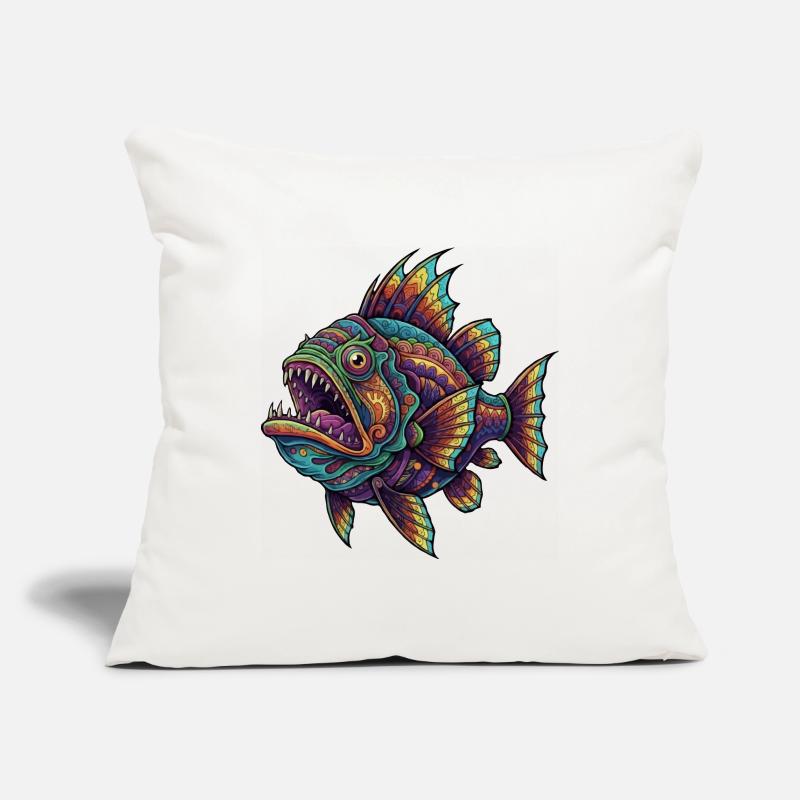 Rainbow Fish with Pattern Sofa pillowcase 17,3'' x 17,3'' (45 x 45 cm)