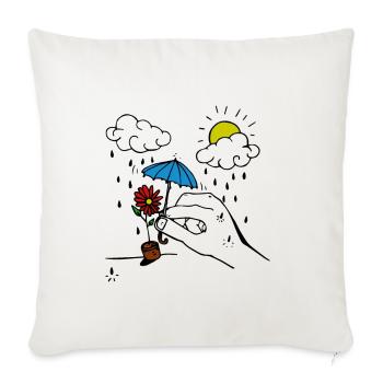 Rain - Sofa pillowcase 17,3'' x 17,3'' (45 x 45 cm) - natural white - Front