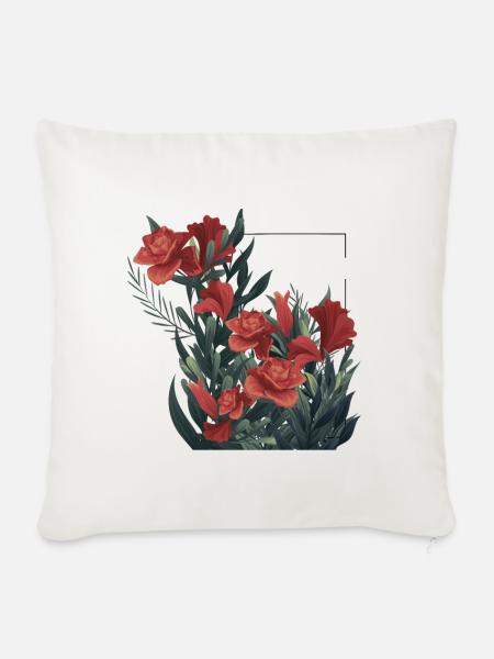 Blumenfest 2 - Sofakissenbezug 45 x 45 cm - Naturweiß