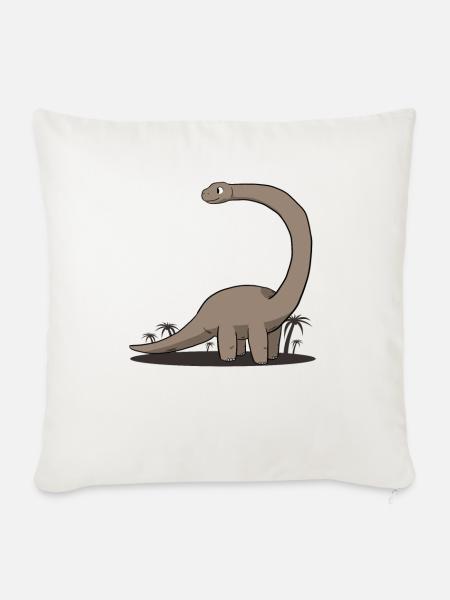 Dino - Sofakissenbezug 45 x 45 cm - Naturweiß 