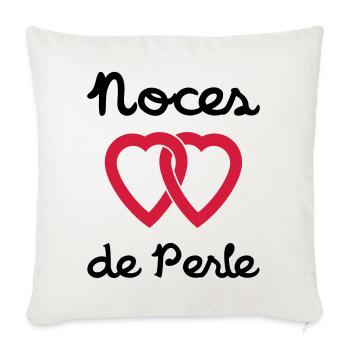 Noces de Perle - Housse de coussin décorative 45 x 45 cm - blanc nature - Devant