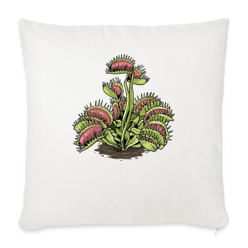 Carnivorous Plant Venus Flytrap - Sofa pillowcase 17,3'' x 17,3'' (45 x 45 cm) - natural white - Front