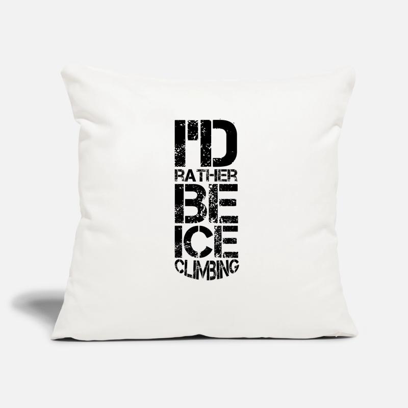 Eisklettern Eistour Eiswand Eiskletterer Eispickel Sofakissenbezug 45 x 45 cm